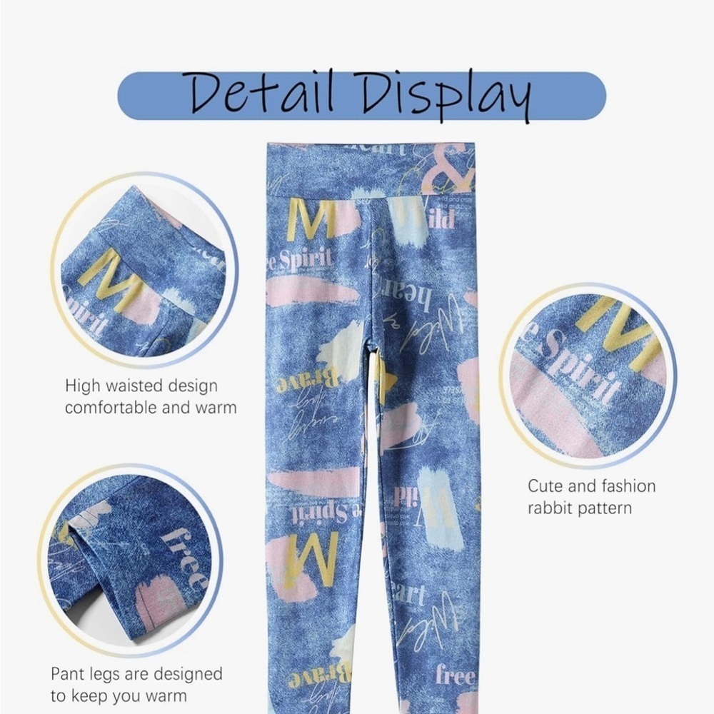 6 Pack Girls Leggings Basic Full Length Leggings for Kids (071) - Picture 4 of 6